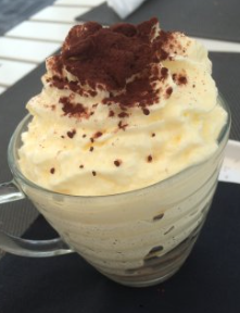 Spuma al Mascarpone con Caffè e Crumble